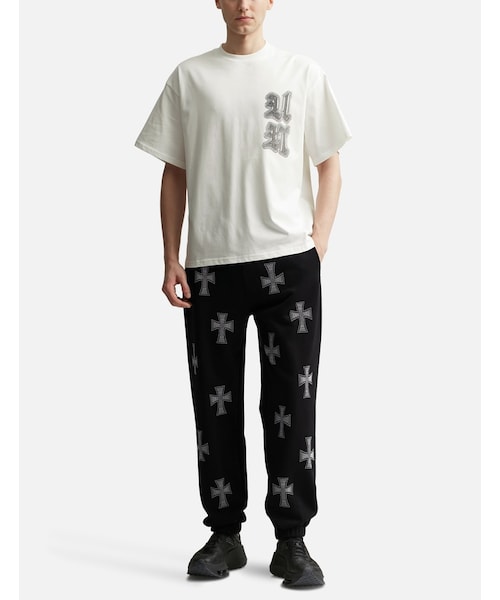 UNKNOWN.（アンノウン）の「White Multi Logo Iced Out T-shirt（その他・メンズ・White・S/M/L/XL）」の5枚目の写真
