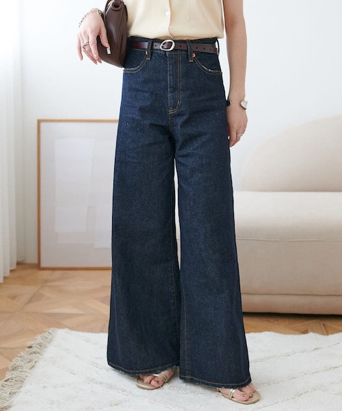 ディスコート USコットンデニムワイドパンツ DISCOAT（ディスコート）の「USコットンデニムワイドパンツ
