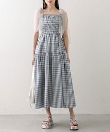 OLIVE des OLIVE | チュールリボンシャーリングワンピース(ワンピース/ドレス)