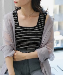 Kastane | ボーダーニットタンク(タンクトップ)