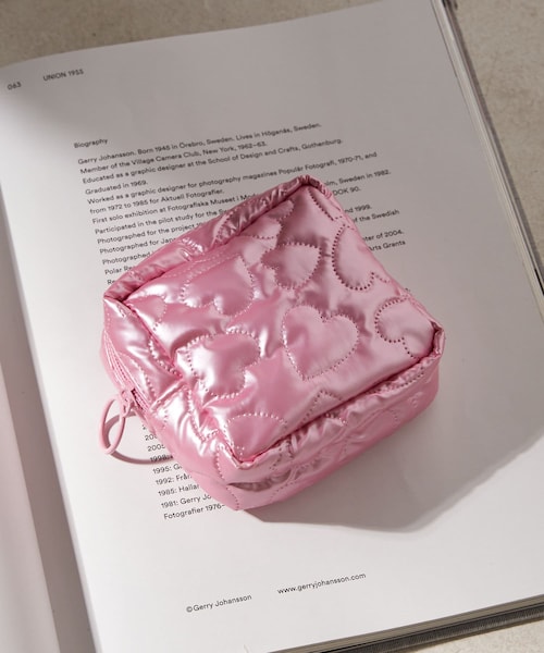 【STAND OIL】Heart Quilting Pouch ハートキルティングポーチ STAND OIL】Heart Quilting Pouch ハートキルティングポーチ