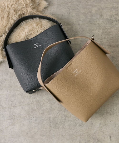 PUAL CE CIN(ピュアルセシン)の「【@sein___000監修】レザー2WAYショルダーBAG(ショルダーバッグ・レディース・ベージュ/ブラック・FREE)」の1枚目の写真