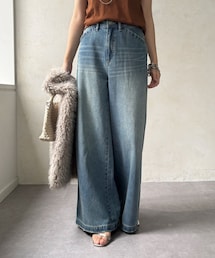 DouDou | ストレッチワイドフレアデニム(デニムパンツ)