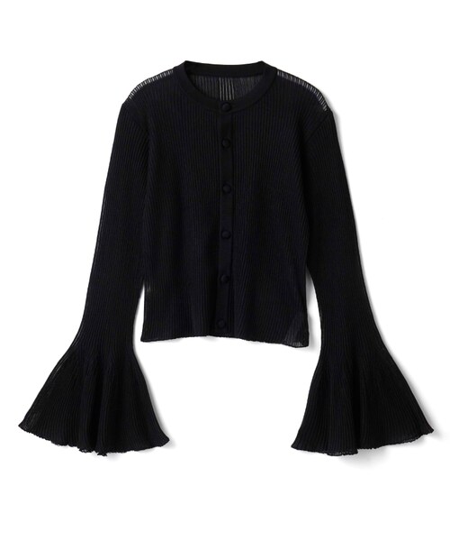 CFCL（シーエフシーエル）の「HYPHA LUCENT BELL SLEEVE CARDIGAN（トップス・レディース・G.BROWN/24/BLACK/01・03）」の2枚目の写真