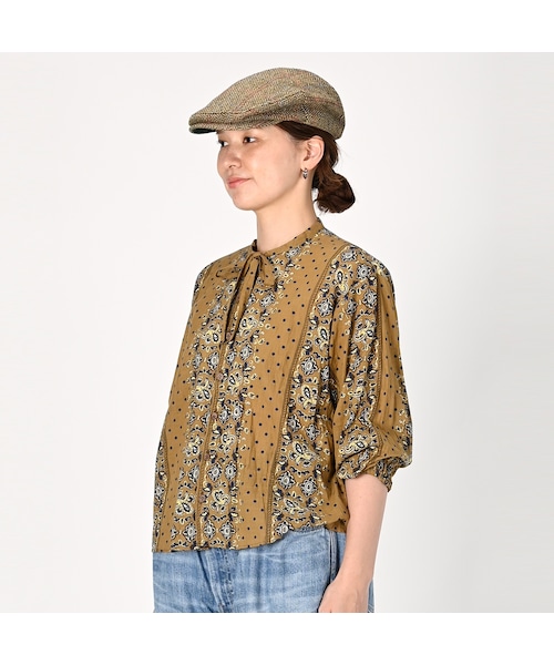 45R フォーティーファイブアール ペイズリードットストライプリボン ブラウス 45R（フォーティファイブアール）の「ペイズリードットストライプの