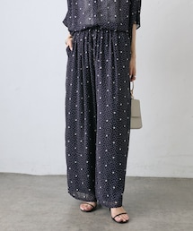 PUAL CE CIN | ドットシフォンイージーパンツ(パンツ)
