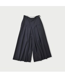 【45R】梳毛ウールのロングキュロットスカート 45R 梳毛ウールのロングキュロットスカート