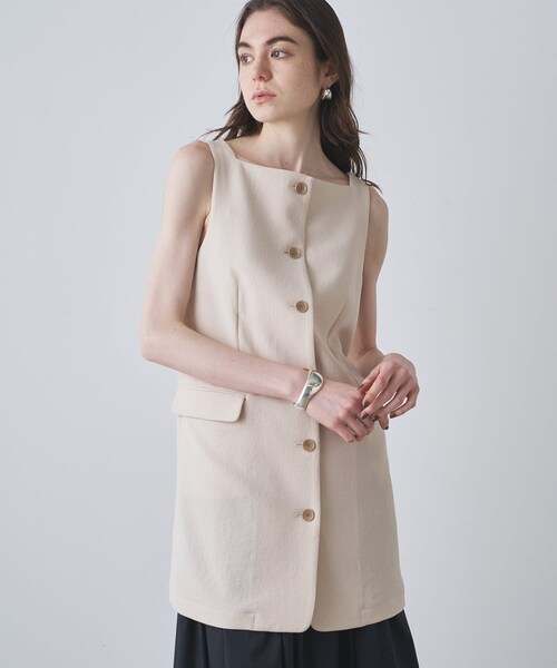 新品 Drawing Numbers ジョーゼットスクエアベスト Drawing Numbers（ドローイング ナンバーズ）の「ジョーゼットスクエア