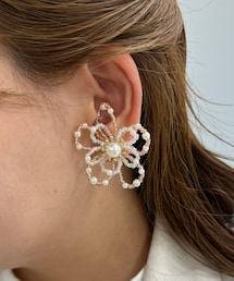 Lattice | フラワービーズイヤリング(イヤリング)