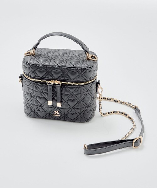 one after another NICE CLAUP（ワンアフターアナザーナイスクラップ）の「ハートキルティングバニティーバッグ（ショルダーバッグ・レディース・アイボリー/ベージュ/ブラック/ホワイト系その他・FREE）」の3枚目の写真