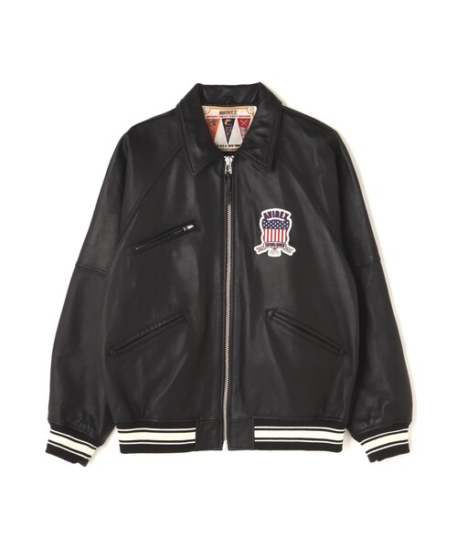 AVIREX（アヴィレックス）の「LIGHT SIGNATURE VARSITY JACKET/ライト シグネチャー バーシティー ジャケット（ジャケット/アウター・ブラック/ピンク/ライトブルー/グリーン/オレンジ/エクリュ・M/L/XL/2XL）」の18枚目の写真