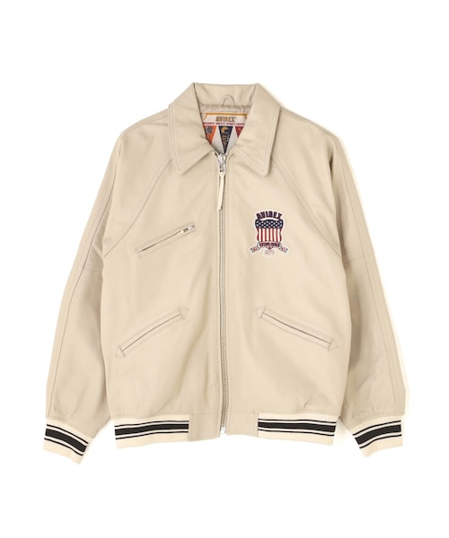 AVIREX（アヴィレックス）の「LIGHT SIGNATURE VARSITY JACKET/ライト シグネチャー バーシティー ジャケット（ジャケット/アウター・ブラック/ピンク/ライトブルー/グリーン/オレンジ/エクリュ・M/L/XL/2XL）」の12枚目の写真