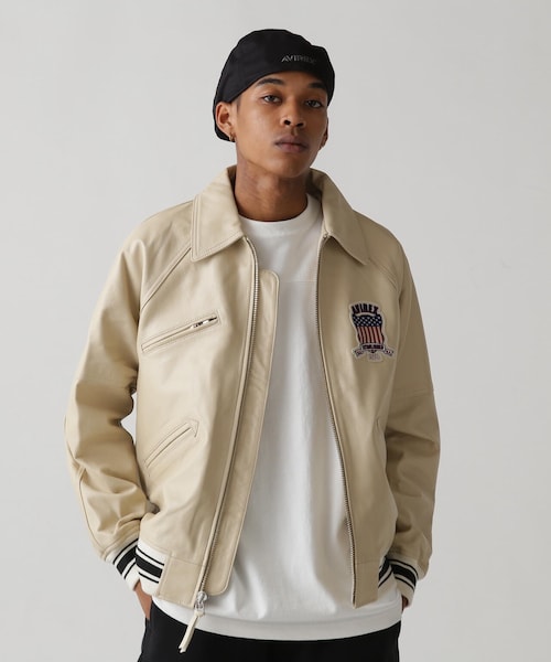 AVIREX（アヴィレックス）の「LIGHT SIGNATURE VARSITY JACKET/ライト シグネチャー バーシティー ジャケット（ジャケット/アウター・ブラック/ピンク/ライトブルー/グリーン/オレンジ/エクリュ・M/L/XL/2XL）」の7枚目の写真