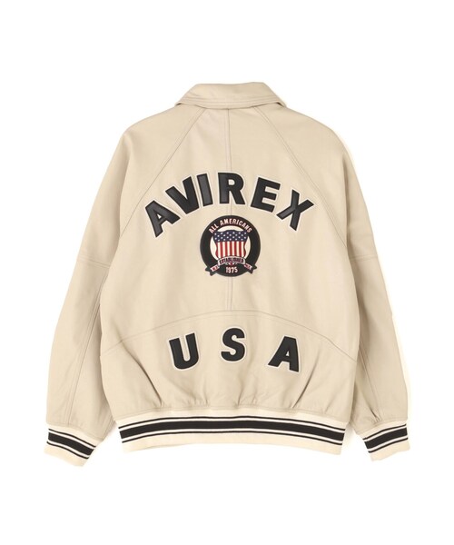 AVIREX（アヴィレックス）の「LIGHT SIGNATURE VARSITY JACKET/ライト シグネチャー バーシティー ジャケット（ジャケット/アウター・ブラック/ピンク/ライトブルー/グリーン/オレンジ/エクリュ・M/L/XL/2XL）」の11枚目の写真