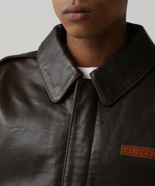 AVIREX（アヴィレックス）の「A-2 FLIGHT JACKET ANTIQUE LANB / A-2 フライトジャケット アンティークラム / AVIREX（ジャケット/アウター・ブラック/ブラウン・36/38/40/42/44）」の14枚目の写真
