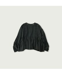 新品✨45R インドカディdeブラウス（藍） レース インディゴ R刺繍 現タグ 45R（フォーティファイブアール）の「インドカディのレースdeブラウス