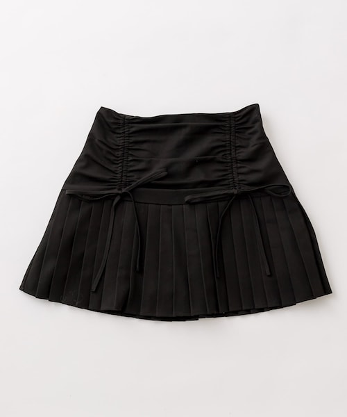 OLIVE des OLIVE（オリーブデオリーブ）の「ドロストヨークミニプリーツスカート（スカート・レディース・ベージュ/チャコールグレー/ブラック/ブラウン系その他・FREE）」の2枚目の写真