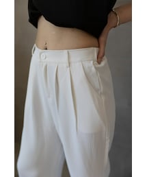 〔 選べる4size / 3color 〕2タックハイウエストスラックス