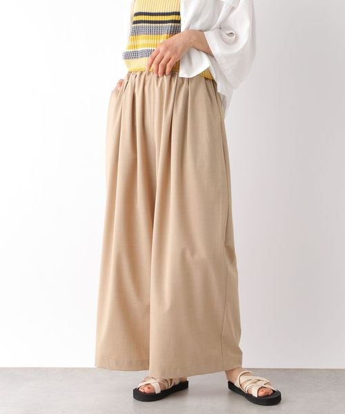 LEPSIM（レプシィム）の「スラックスギャザーワイドパンツ（フォーマルスーツ/小物・レディース・アイボリー08/ブラック09/グレー15/ベージュ52/ブラウン58(新色)/ブルーグリーン82・FREE SIZE）」の4枚目の写真