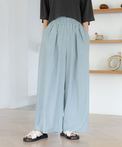 LEPSIM（レプシィム）の「スラックスギャザーワイドパンツ（フォーマルスーツ/小物・レディース・アイボリー08/ブラック09/グレー15/ベージュ52/ブラウン58(新色)/ブルーグリーン82・FREE SIZE）」の7枚目の写真