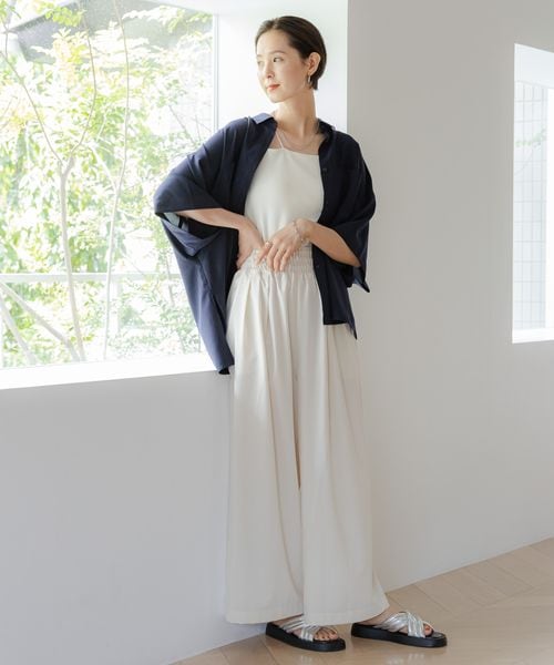 LEPSIM（レプシィム）の「スラックスギャザーワイドパンツ（フォーマルスーツ/小物・レディース・アイボリー08/ブラック09/グレー15/ベージュ52/ブラウン58(新色)/ブルーグリーン82・FREE SIZE）」の13枚目の写真