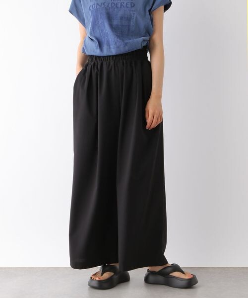 LEPSIM（レプシィム）の「スラックスギャザーワイドパンツ（フォーマルスーツ/小物・レディース・アイボリー08/ブラック09/グレー15/ベージュ52/ブラウン58(新色)/ブルーグリーン82・FREE SIZE）」の2枚目の写真