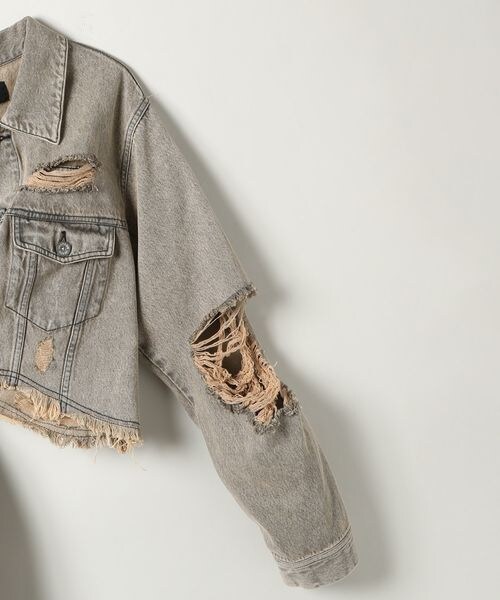 JEANASIS（ジーナシス）の「クラッシュショートGジャン（ジャケット/アウター・レディース・グレー系その他(10)/ライトブルー系その他(81)・FREE）」の19枚目の写真