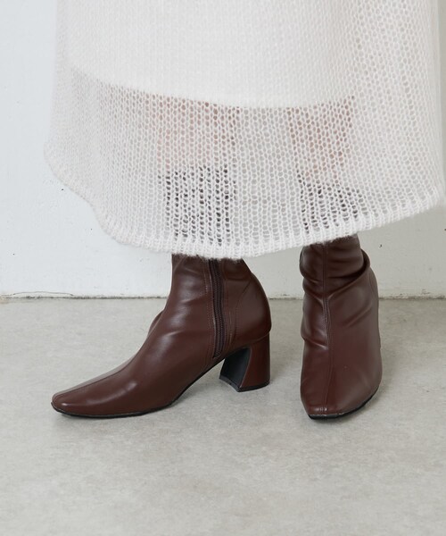 COLLAGE GALLARDAGALANTE（コラージュガリャルダガランテ）の「【PAPILLONNER/パピヨネ】ストレッチミドルブーツ（ブーツ・レディース・ブラック/ブラウン・S/M/L）」の2枚目の写真