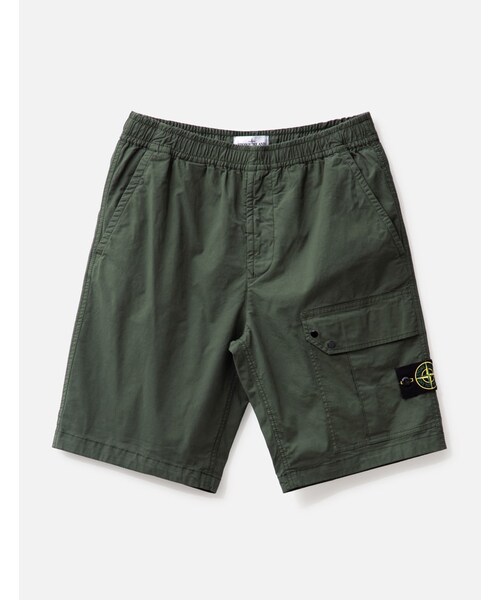 Supima® Cotton Twill Stretch-TC Cargo Bermuda Shorts