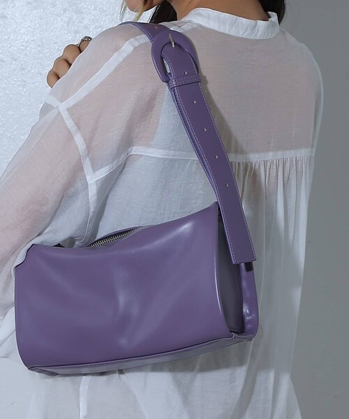 COLONY 2139（コロニートゥーワンスリーナイン）の「ミニドラムバッグ（バッグ・レディース・ベージュ/パープル/ブラック・FREE）」の3枚目の写真