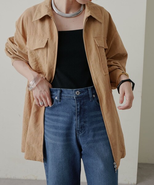 Omekashi（オメカシ）の「スウェードZIPシャツブルゾン（）」 - WEAR