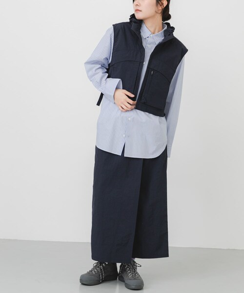 EKAL(エカル)の「cotton crispシャツ(シャツ/ブラウス・レディース・ストライプ/イエロー/グレー・One)」の20枚目の写真