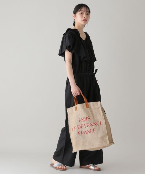 美品！タグ付き！ ナチュラルバイクリップ リネンフリルオールインワン ベージュ 新品 natural by clip リネンフリルオールインワン - メルカリ