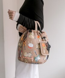美品 ear PAPILLONNER トート巾着 本革 樹脂　sampoコラボ 美品 ear PAPILLONNER トート巾着 本革 樹脂 sampoコラボ - メルカリ