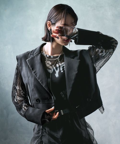 【美品】Ado×HARE ソデスリットショートジャケット F HARE（ハレ）の「ソデレースショートジャケット（）」 - WEAR