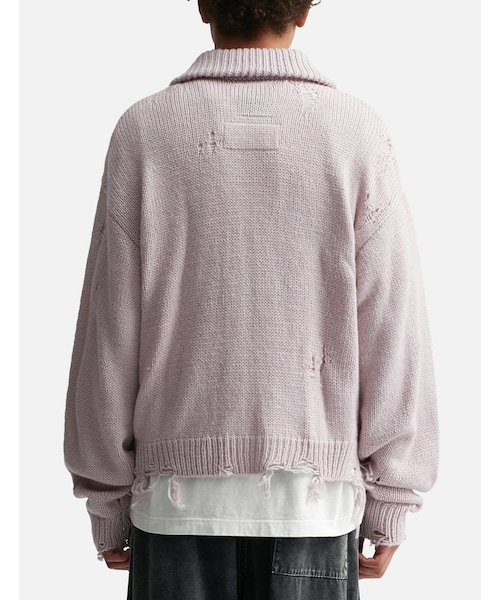ミハラヤスヒロ Distressed Knit Cardigan Maison MIHARA YASUHIRO ONLINE STORE（メゾンミハラヤスヒロ