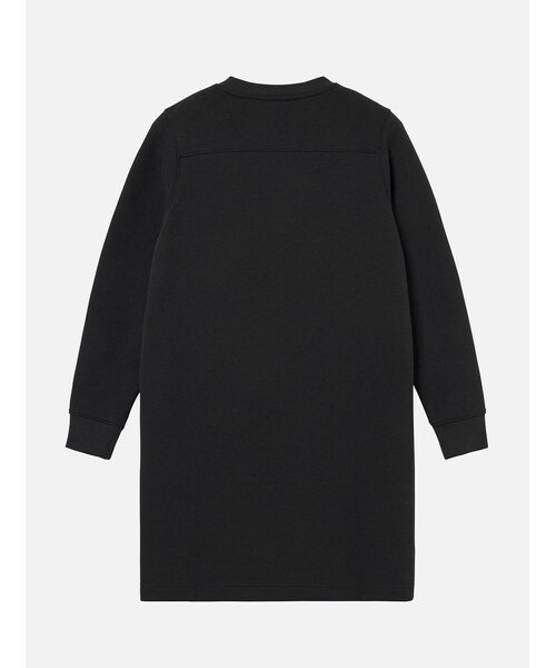 AIGLE（エーグル）の「ワンポイント刺繍ロゴ ロングスリーブコットンドレス / スウェットワンピース 長袖（ワンピース・レディース・ノワール (002)・XS/S/M/L）」の2枚目の写真