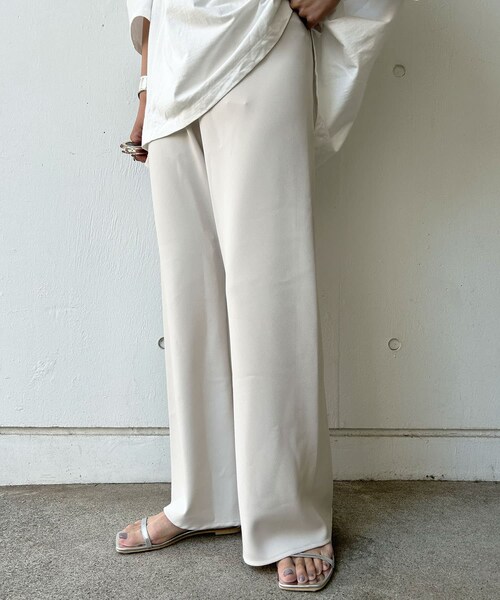 SHENERY シーナリー マイナス３キロ見え ダブルクロスワイドパンツ SHENERY（シーナリー）の「【マイナス3キロ見え！】ダブルクロスワイド