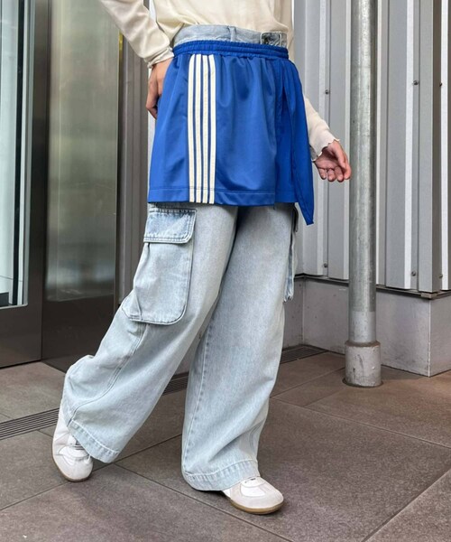 CIAOPANIC TYPY（チャオパニックティピー）の「【etsinta/エシンタ】リメイクジャージミニスカート（スカート・レディース・ネイビー/バーガンディー/ブルー/チャコールグレー/ベージュ・ONE）」の4枚目の写真