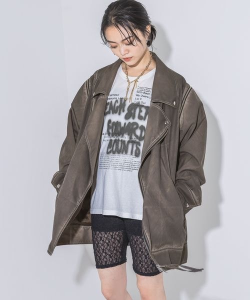 新品未使用 タグ付き JEANASIS カコウBIGライダース グレー JEANASIS（ジーナシス）の「カコウBIGライダース（）」 - WEAR