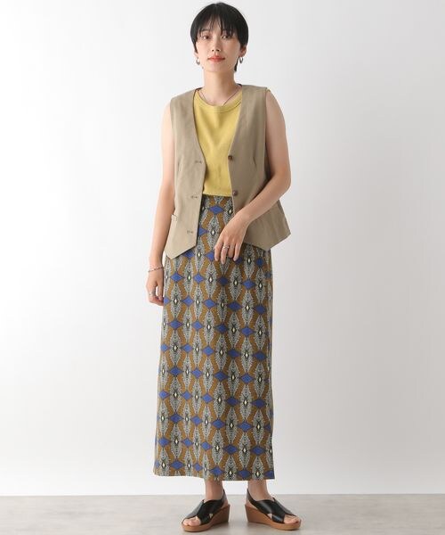 LEPSIM（レプシィム）の「アフリカンプリントナロースカート（スカート・レディース・レッド35/ブラウン55/ブルー85・FREE SIZE）」の12枚目の写真