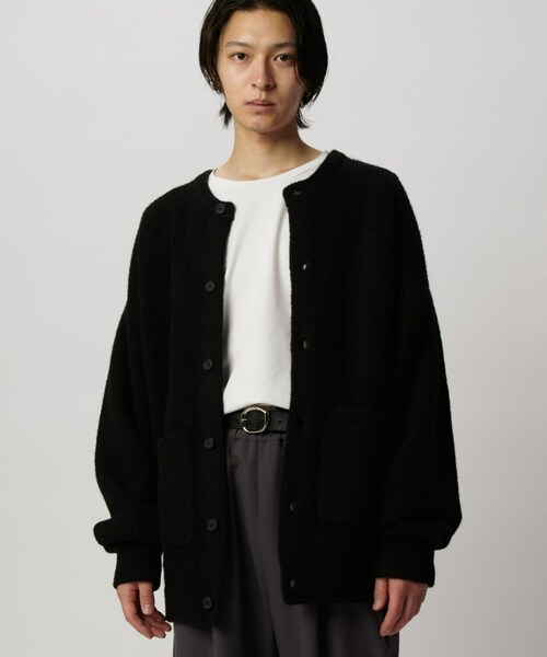 Lui's(ルイス)の「【Neucon/ニューコン】シャギーニットカーディガン(ニット/セーター・メンズ・オリーブ/ブラック/バーガンディー・1/2)」の2枚目の写真