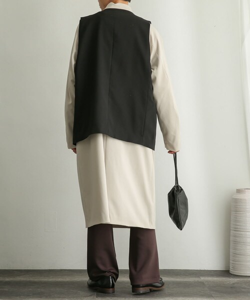 SENSE OF PLACE by URBAN RESEARCH(センスオブプレイスバイアーバンリサーチ)の「ダブルテーラードベスト(ベスト・メンズ・BLACK/GREEN/L.KHAKI/BLUE/OLIVE・M/L)」の14枚目の写真