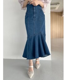 MERCURYDUO | デニムコルセットマーメイドスカート(デニムスカート)