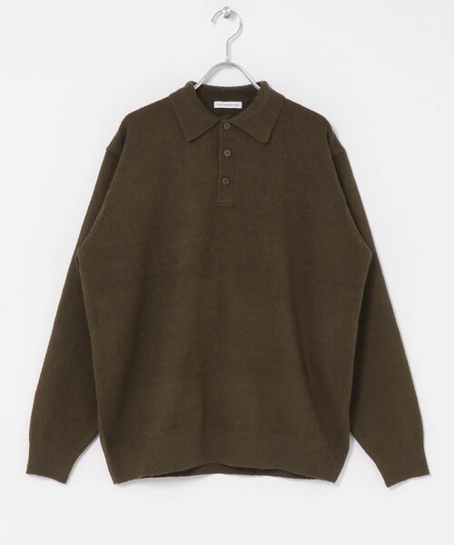 URBAN RESEARCH DOORS（アーバンリサーチドアーズ）の「ミニブークレ ニットポロ（ニット/セーター・メンズ・BROWN/NAVY/YELLOW・M/L）」の5枚目の写真