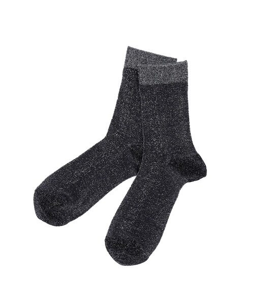 3coins（3coins）の「シースルーラメソックス（ソックス/靴下・キッズ・その他/ピンク/シルバー/ブラック・FREE）」の2枚目の写真