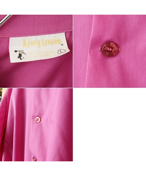 King Louie(キングルイ)の「70s 80s USA King Louie Polish Hams ボウリング シャツ メンズL パープル 半袖 オープンカラー アメリカ古着(シャツ/ブラウス・レディース・パープル・L)」の2枚目の写真