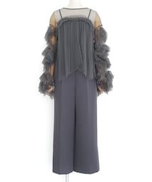 ANDRESD | ANDRESD（アンドレスド）ダブルクロスオールインワンドレス（チャコール/M）(ドレス)