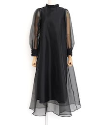 スーツ・フォーマル・ドレス acka tulle sheer one-piece brown size1 acka tulle sheer one-piece brown size1 スーツ・フォーマル