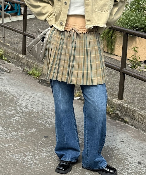 CIAOPANIC(チャオパニック)の「【2024AW】プリーツミニスカート(スカート・レディース・ブラウン/グレー・F)」の1枚目の写真